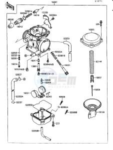 KSF 250 A [MOJAVE 250] (A8-A9) [MOJAVE 250] drawing CARBURETOR