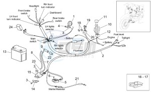 Scarabeo 50 4T E2 drawing Electrical system