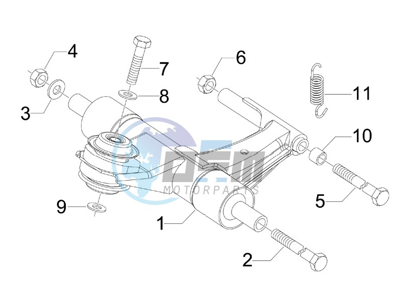 Swinging arm