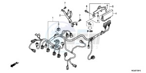 CBF1000FC CBF1000F E drawing SUB HARNESS