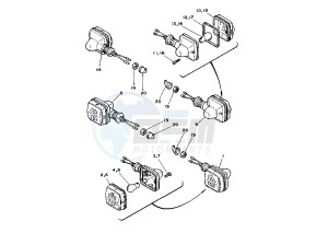 XTZ SUPER TENERE 750 drawing FLASHER LIGHT