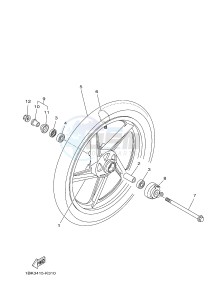 FZ8-S FZ8 FAZER 800 (4P2K 4P2L 4P2M) drawing FRONT WHEEL 2