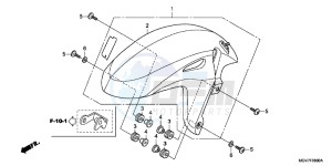 CBR600FC drawing FRONT FENDER