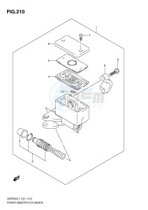 GSF650 (E21) Bandit drawing FRONT MASTER CYLINDER (GSF650SUL1 E21)