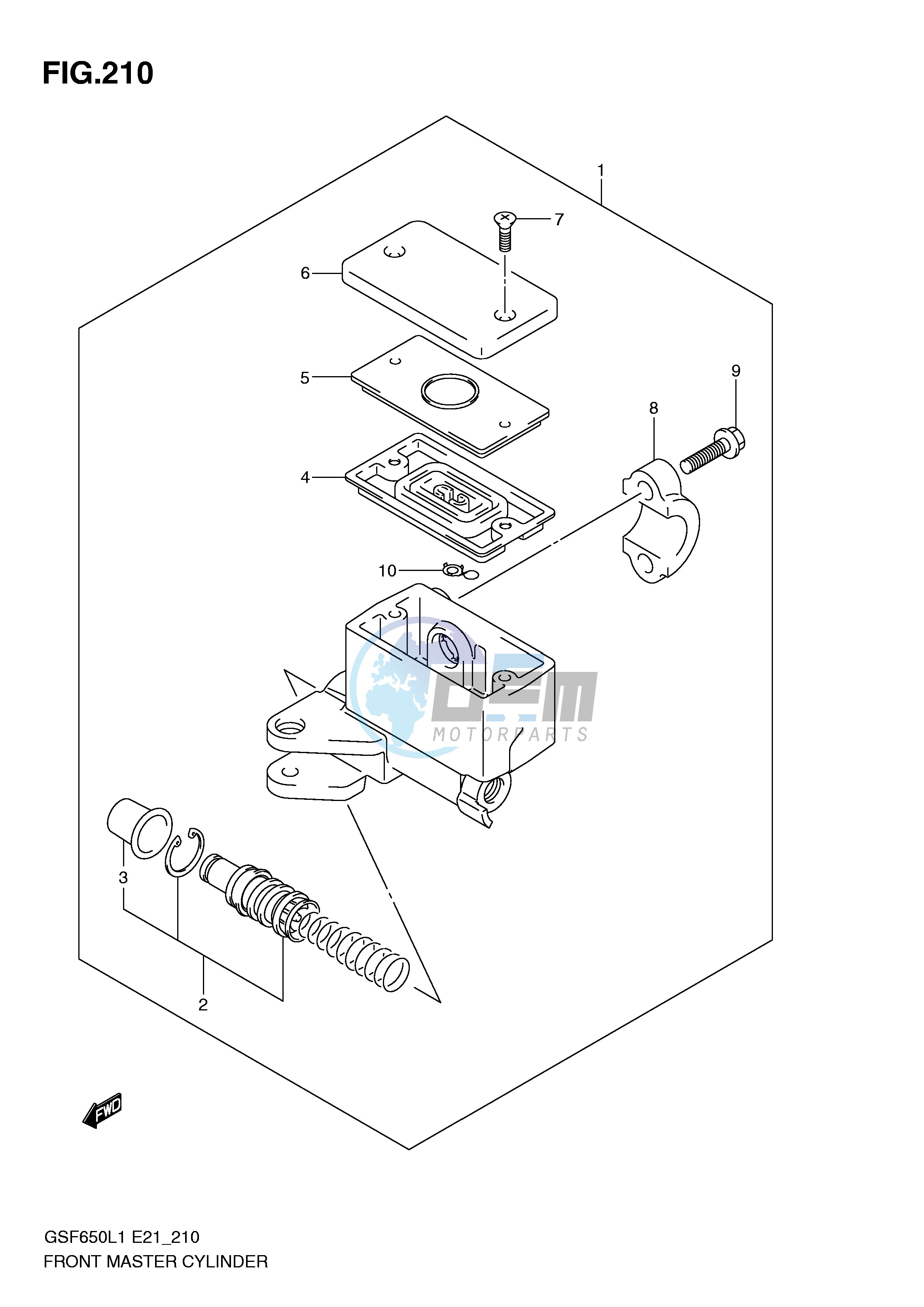 FRONT MASTER CYLINDER (GSF650SUL1 E21)