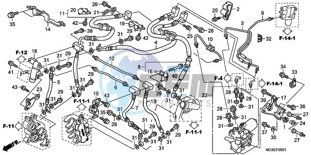 FRONT BRAKE HOSE (ST1300A)