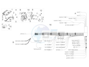 RSV4 1000 RR (APAC) (AUS, CP, NZ) drawing Central electrical system