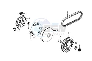 GTS 125 EVO drawing CLUTCH / V BELT