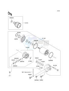 JS 800 A [800 SX-R] (A6F-A9F) A9F drawing STARTER MOTOR