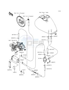 VN 1500 L [VULCAN 1500 NOMAD FI] (L1) [VULCAN 1500 NOMAD FI] drawing FUEL EVAPORATIVE SYSTEM