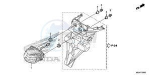 VFR1200XDF CrossTourer - VFR1200X Dual Clutch 2ED - (2ED) drawing TAILLIGHT