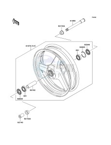 NINJA ZX-12R ZX1200-B4H FR GB GE XX (EU ME A(FRICA) drawing Front Hub