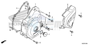 CRF250ME CRF250M UK - (E) drawing LEFT CRANKCASE COVER