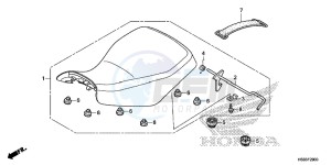 TRX250TEG TRX250T Europe Direct - (ED) drawing SEAT