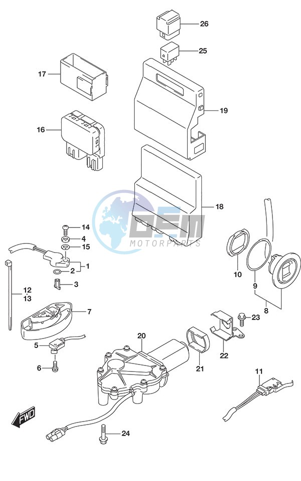 PTT Switch/Engine Control Unit