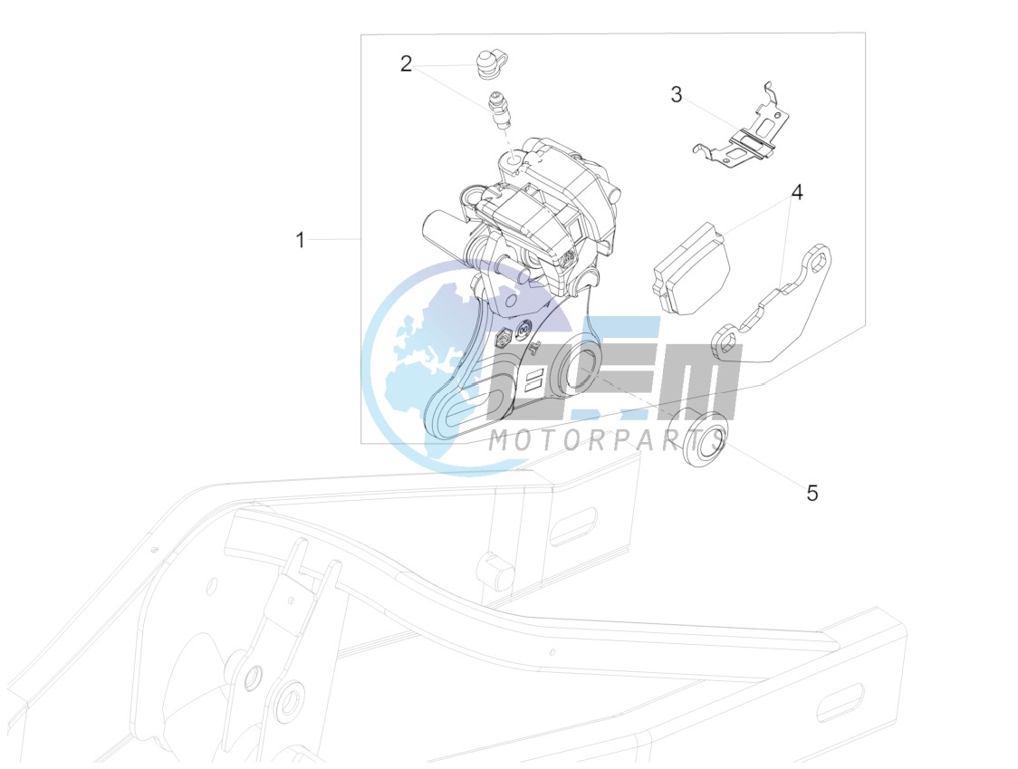 Rear brake caliper