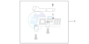 CBR1000RRA Korea - (KO) drawing REAR SEAT BAG ATT KIT