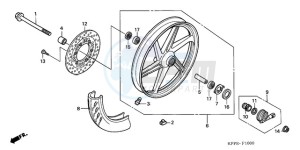 CBR125RW9 Australia - (U) drawing FRONT WHEEL