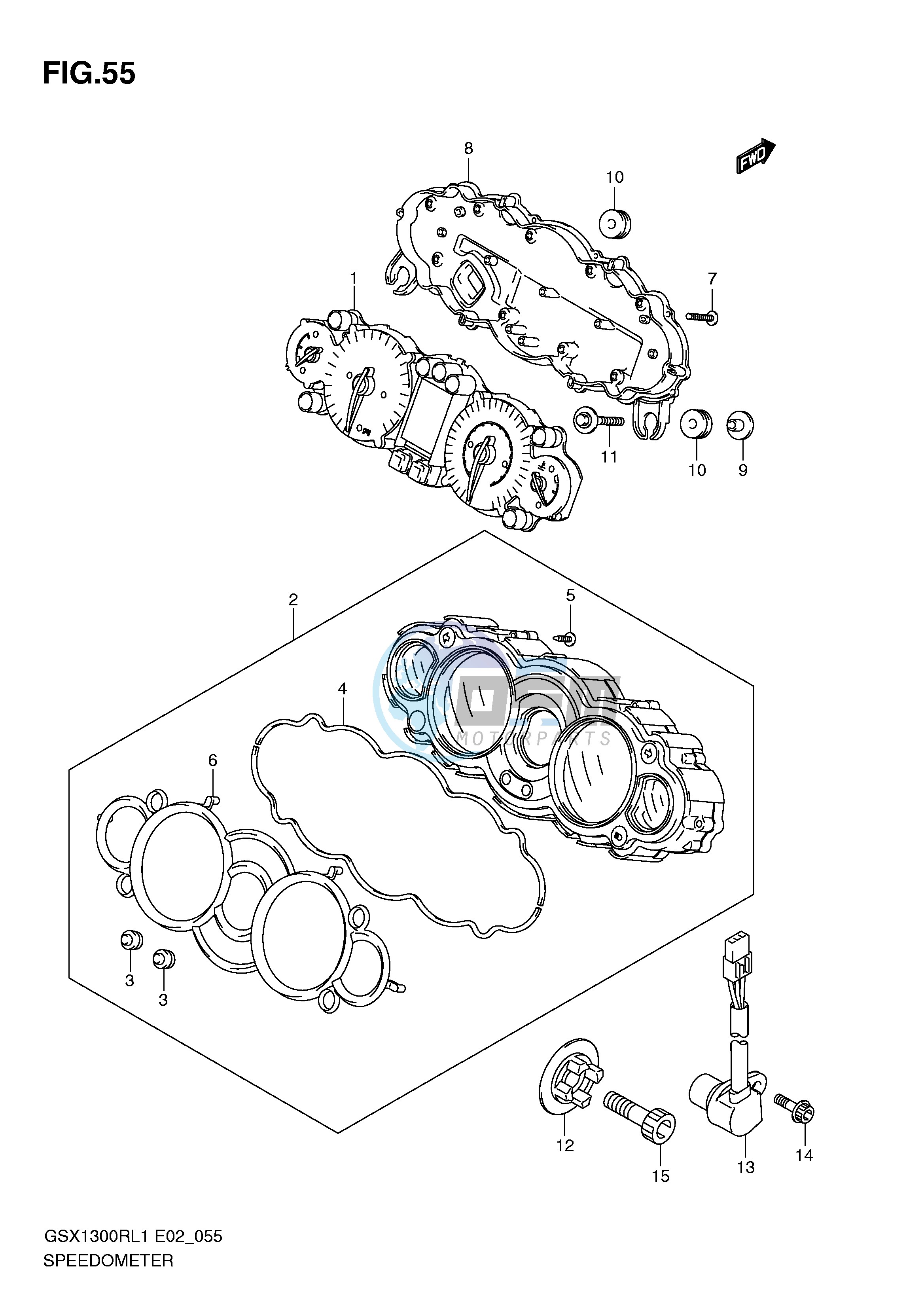 SPEEDOMETER (GSX1300RUFL1 E19)