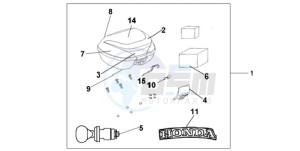 CBF600N9 France - (F / CMF) drawing TOP BOX 35 L BLACK