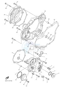 YZ250FX (B292 B293 B294 B294 B295) drawing CRANKCASE COVER 1