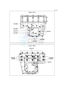 Z1000 ZR1000B8F FR GB XX (EU ME A(FRICA) drawing Crankcase Bolt Pattern