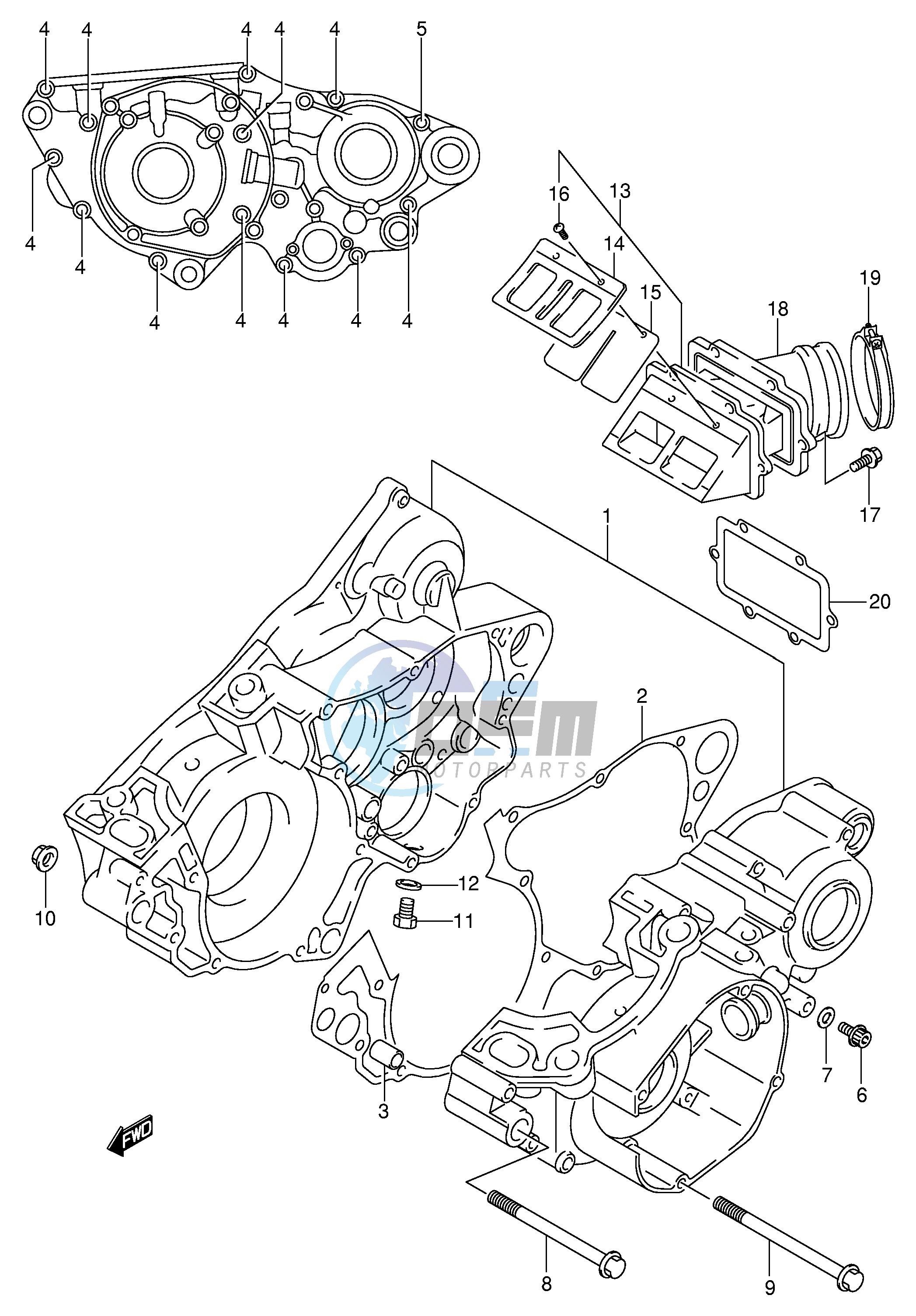 CRANKCASE (MODEL K1 K2)