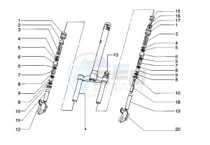 Runner VX-VXR 125-180 125 drawing Fork MY97-99