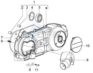 LX 150 USA drawing Crankcase cooling