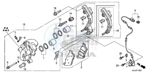 NC750SDE NC750SD Europe Direct - (ED) drawing FRONT BRAKE CALIPER