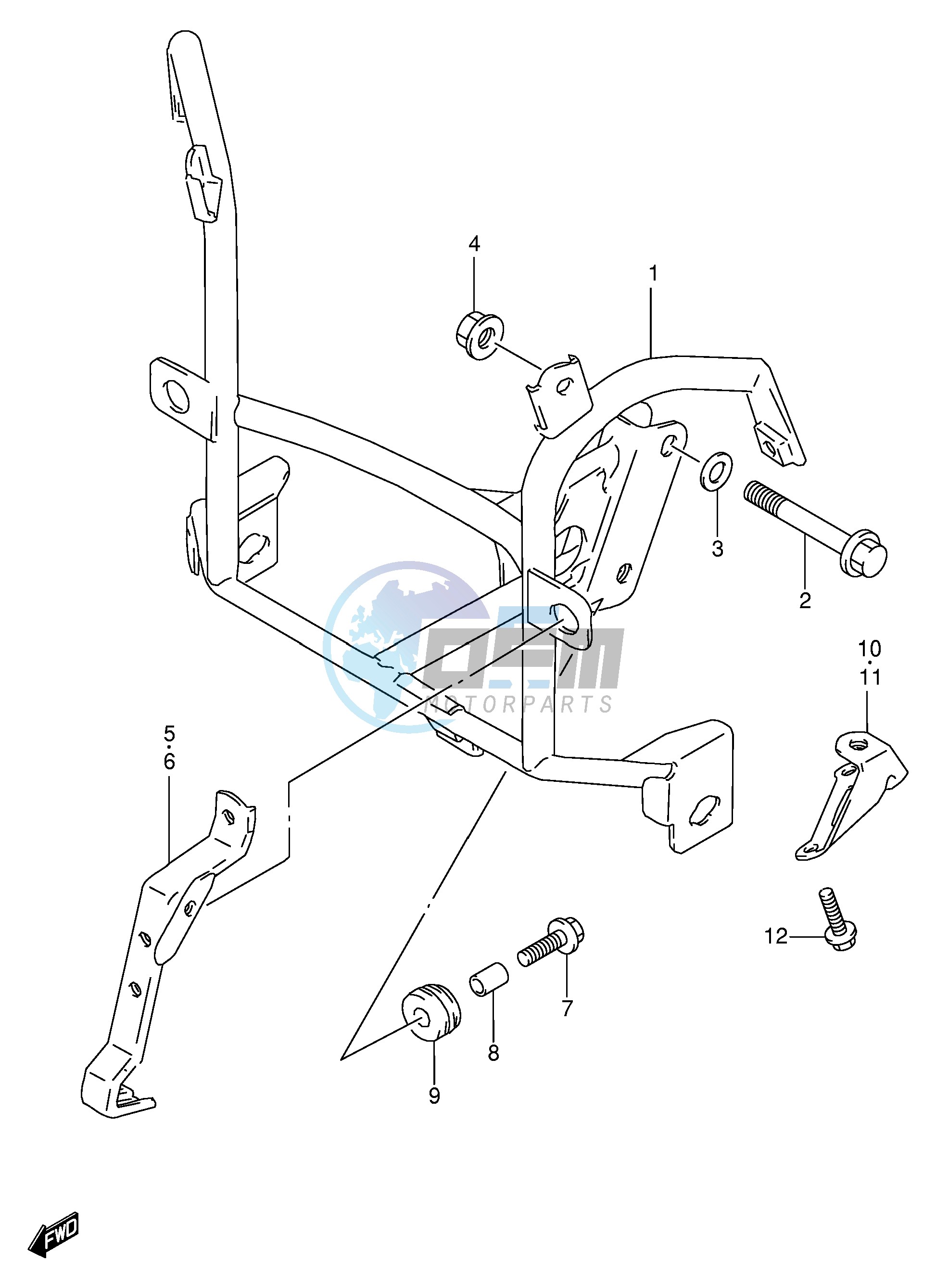 COWLING BRACE (GSF600ST SUT SV SUV SW SUW SX SUX)