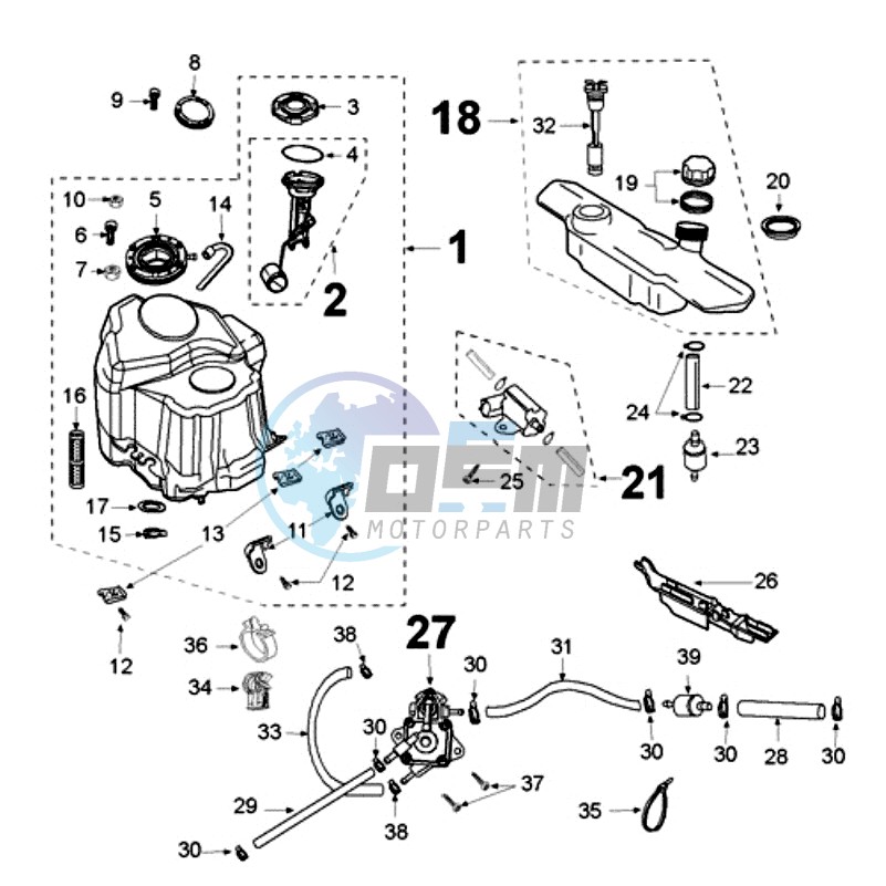 TANK AND FUEL PUMP