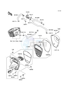 VN900 CLASSIC VN900BCFA GB XX (EU ME A(FRICA) drawing Air Cleaner