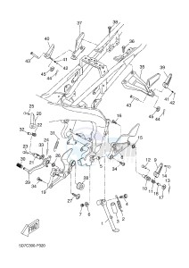 MT125 MT-125 (5D7C) drawing STAND & FOOTREST