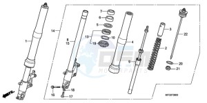 CB600F3A Europe Direct - (ED / ST 25K) drawing FRONT FORK