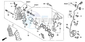 CBF1000T drawing R. FRONT BRAKE CALIPER (CBF1000A/T/S)