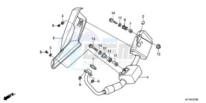 CBR125RSC drawing EXHAUST MUFFLER