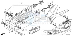 CBR250RF CBR250R Europe Direct - (ED) drawing SWINGARM