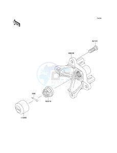 KVF 650 E [BRUTE FORCE 650 4X4 HARDWOODS GREEN HD] (E1) E1 drawing FRONT HUB