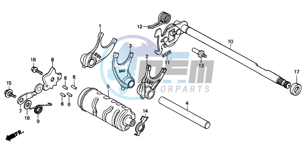 SHIFT DRUM/SHIFT FORK