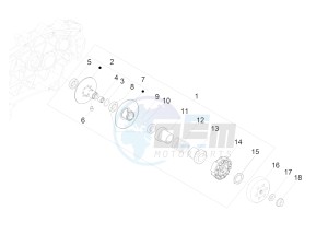 GTS 300 IE ABS E4 (APAC) drawing Driven pulley