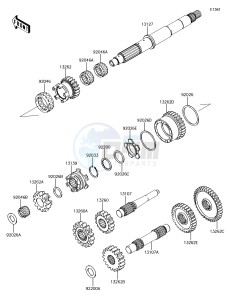 BRUTE FORCE 750 4x4i EPS KVF750GFF EU drawing Transmission