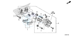 SH125AE SH125A UK - (E) drawing REAR BRAKE CALIPER