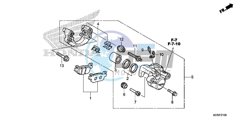 REAR BRAKE CALIPER