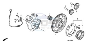 XL700VA9 France - (F / ABS CMF SPC) drawing PULSE GENERATOR/ STARTING CLUTCH