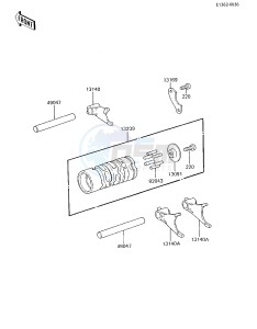 KX 80 E [KX80] (E2-E3) [KX80] drawing GEAR CHANGE DRUM & FORKS -- 85 KX80-E3- -