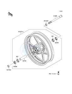 VERSYS KLE650A8F GB XX (EU ME A(FRICA) drawing Front Hub