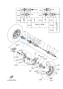 YFM450FWAD YFM45GPXG GRIZZLY 450 EPS (2LCB) drawing FRONT WHEEL