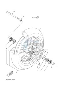 YPR400RA XMAX 400 ABS EVOLIS 400 ABS (1SD9) drawing FRONT WHEEL