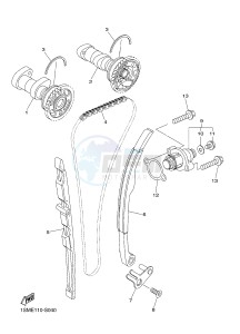 YZ250F (1SME 1SMJ 1SMK 1SML) drawing CAMSHAFT & CHAIN